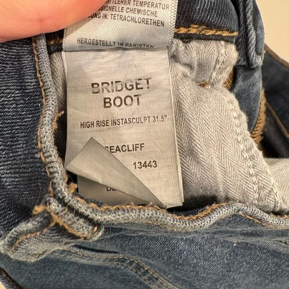 DL1961 Bridget High Rise Instasculpt Boot Cut Jeans in Seacliff Size 25 - Picture 10 of 13